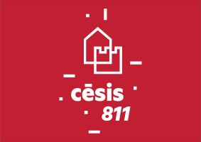 Cesis811 Logo Balts Uz Sarkana