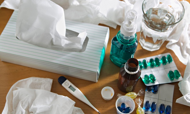 Tissues, Thermometer And Medicines